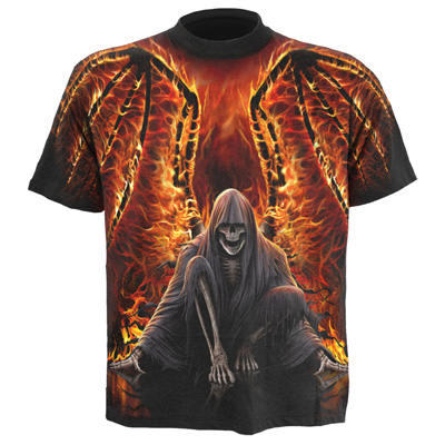 Spiral - FLAMING DEATH Mens Tshirt
